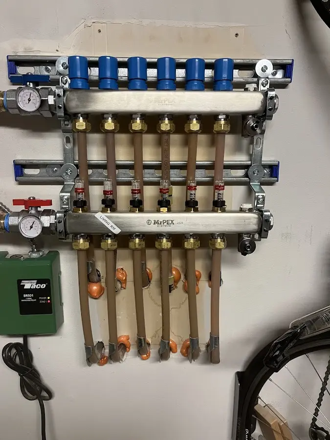 Plumber performing Gas Leak Detection at a residential property in Bennington